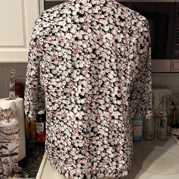 M womens CJ Banks stretch 3/4 sleeve button up plus size spring jacket 2X - Picture 3 of 5